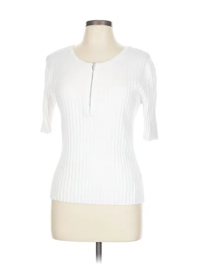 Pre-owned New York And Company Pullover Sweater In White