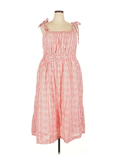 Pre-owned Lands' End Casual Dress In Pink