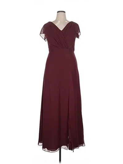 Pre-owned Assorted Brands Cocktail Dress In Burgundy