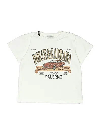 Pre-owned Dolce & Gabbana Kids' Short Sleeve T-shirt In White