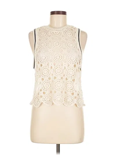 Pre-owned Daily Practice By Anthropologie Sleeveless Blouse In White