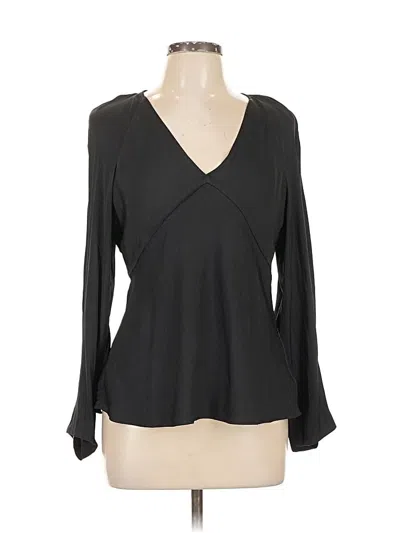 Pre-owned Banana Republic Long Sleeve Blouse In Black