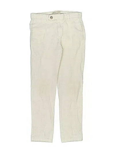 Pre-owned Zara Kids' Khaki Pant In White