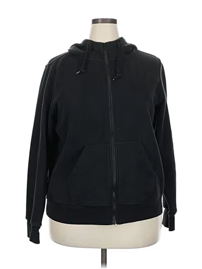 Pre-owned Zella Zip Up Hoodie In Black