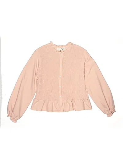 Pre-owned Zara Kids' Long Sleeve Blouse In Pink