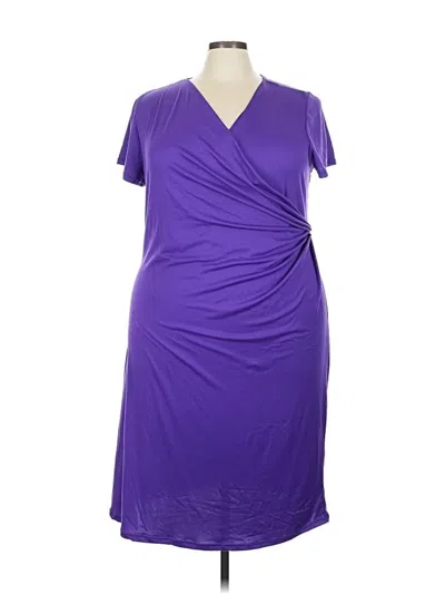 Pre-owned 24seven Comfort Apparel Cocktail Dress In Purple