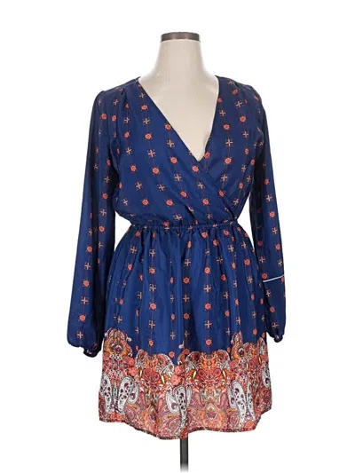 Pre-owned Almost Famous Casual Dress In Blue