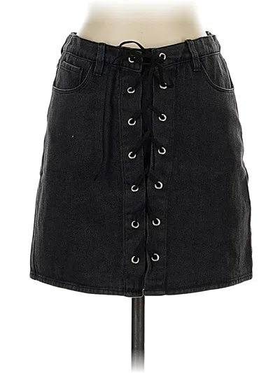 Pre-owned Sage The Label Denim Skirt In Black