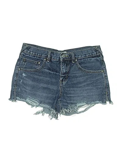 Pre-owned Free People Denim Shorts In Blue