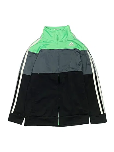 Pre-owned Adidas Originals Kids' Zip Up Hoodie In Green