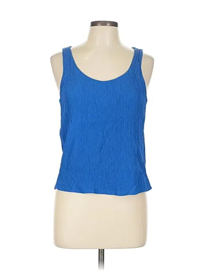 Pre-owned Everlane Tank Top Blue Halter Neckline Tops