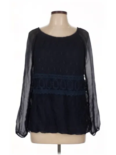 Pre-owned Elena Baldi Long Sleeve Blouse In Blue