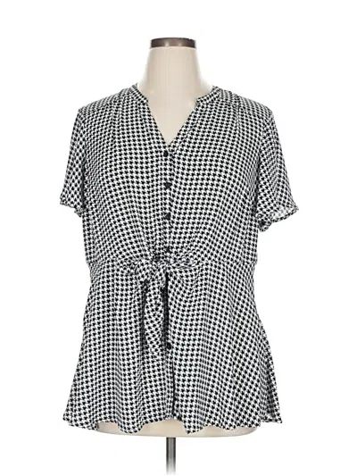 Torrid Short Sleeve Blouse In Gray