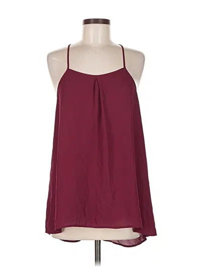 Pre-owned Banana Republic Sleeveless Blouse In Burgundy