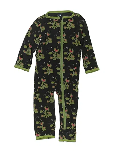 Pre-owned Kickee Pants Babies' Short Sleeve Onesie In Black