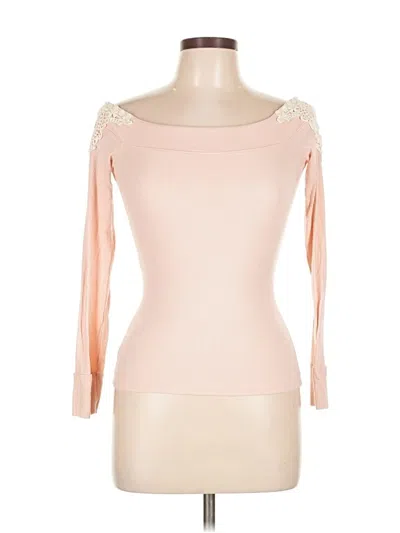 Pre-owned Hollister Long Sleeve Top Pink Boatneck Tops