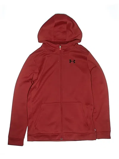 Pre-owned Under Armour Kids' Zip Up Hoodie In Red