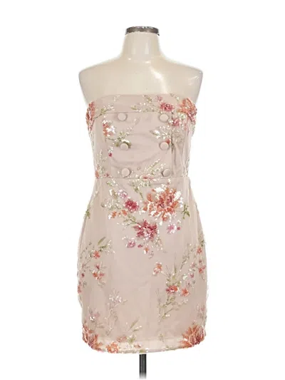 Pre-owned Jewel Badgley Mischka Cocktail Dress In Brown