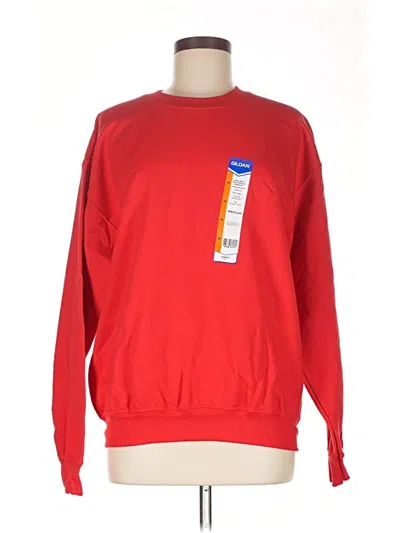 Pre-owned Gildan Sweatshirt In Red