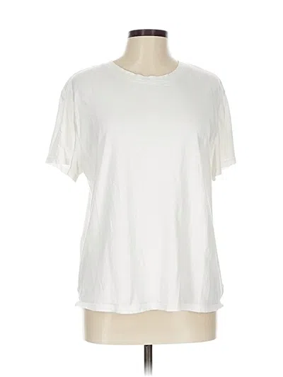 Pre-owned Athleta Short Sleeve T-shirt In White