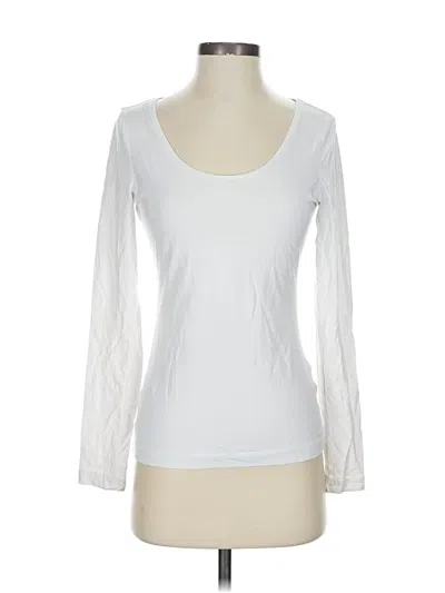 Pre-owned H&m Sport 3/4 Sleeve T-shirt In White