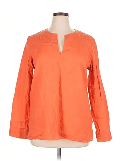 Pre-owned Polo Ralph Lauren Long Sleeve Blouse In Orange