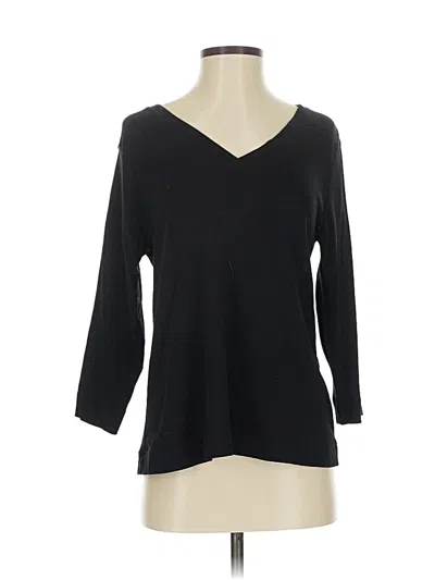 Pre-owned Chico's 3/4 Sleeve T-shirt In Black