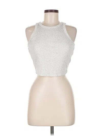 Pre-owned Uniqlo Tank Top Silver Halter Neckline Tops