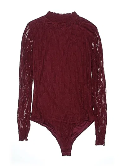 Pre-owned Self Esteem Bodysuit In Burgundy