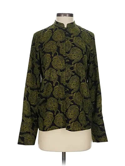Pre-owned Icone Long Sleeve Blouse In Green