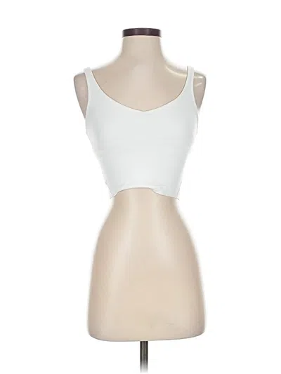 Pre-owned Lululemon Athletica Tank Top White Strapless Neckline Tops