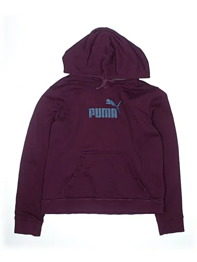 Pre-owned Puma Kids' Pullover Hoodie In Purple
