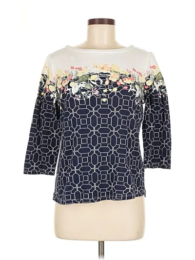 Pre-owned Charter Club 3/4 Sleeve T-shirt In Blue