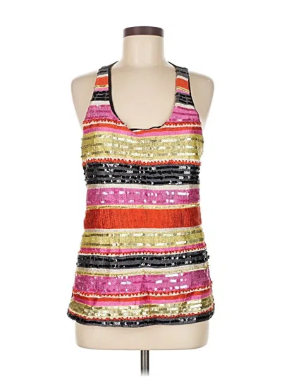 Pre-owned Natorious Sleeveless Top Pink Halter Neckline Tops