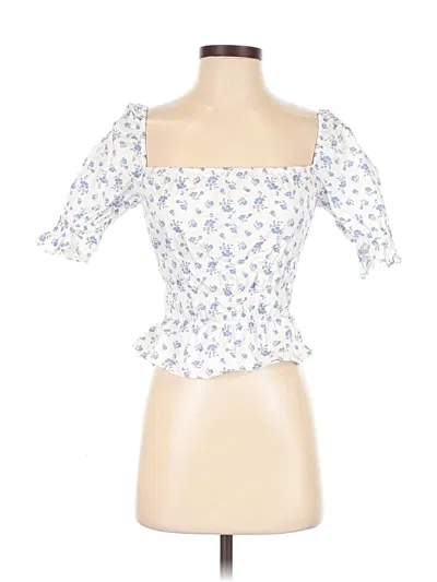 Pre-owned & Other Stories Short Sleeve Blouse In Blue