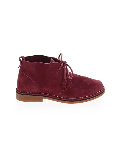 Pre-owned Hush Puppies Ankle Boots In Burgundy