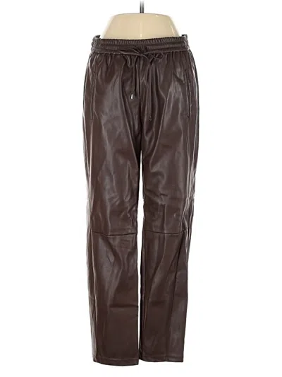 Pre-owned By Anthropologie Track Pants In Brown