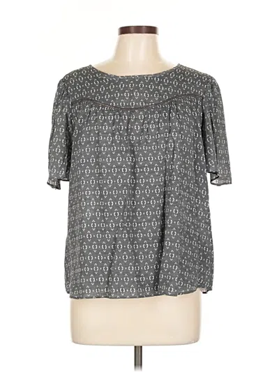 Pre-owned Nanette Lepore Short Sleeve Blouse In Gray