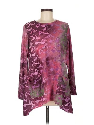 Pre-owned Logo By Lori Goldstein Long Sleeve T-shirt In Purple