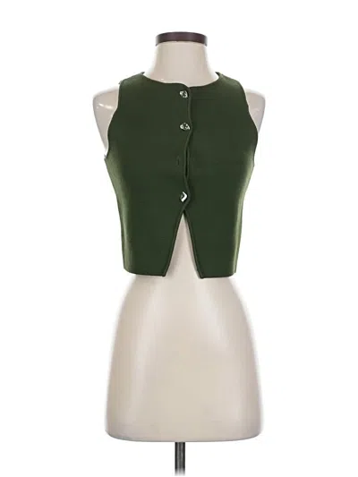 Pre-owned Zara Vest In Green