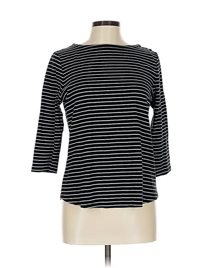 Pre-owned Charter Club 3/4 Sleeve T-shirt In Black