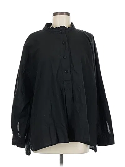 Pre-owned Baci Long Sleeve Button Down Shirt In Black