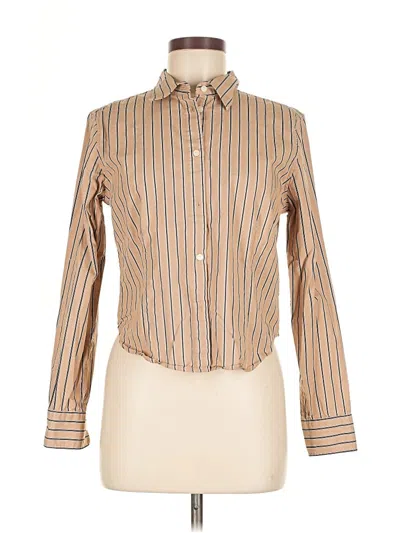 Pre-owned Gap Long Sleeve Button Down Shirt In Brown