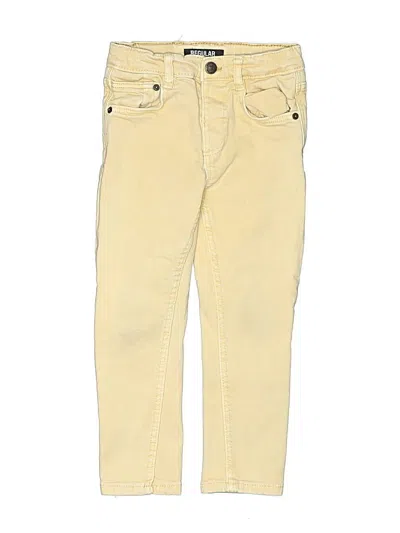 Pre-owned Zara Kids' Jeans In Yellow