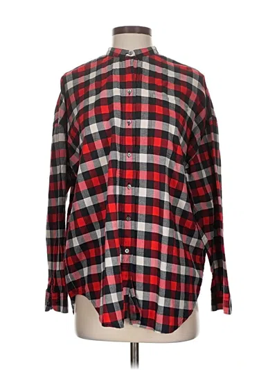 Pre-owned L.l.bean Signature Long Sleeve Button Down Shirt In Red