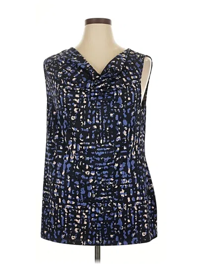 Pre-owned 89th & Madison Sleeveless Blouse In Blue