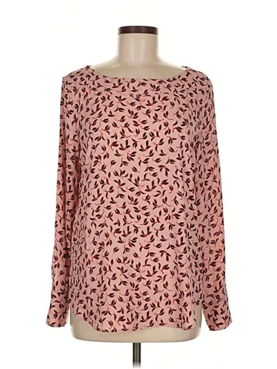 Pre-owned Ann Taylor Long Sleeve T-shirt In Pink