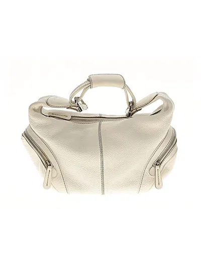 Pre-owned Tod's Leather Hobo Bag In White