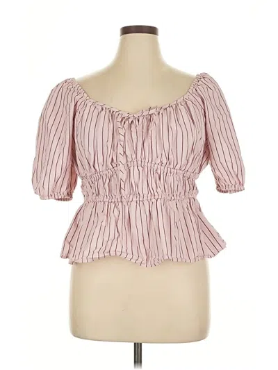 Pre-owned Gap 3/4 Sleeve Blouse In Pink