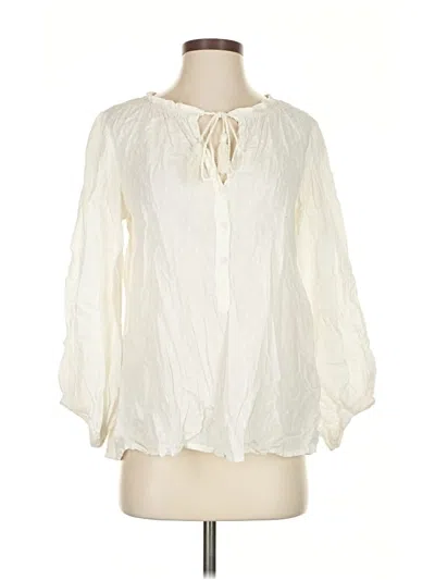 Pre-owned Emerson Fry 3/4 Sleeve Blouse In White